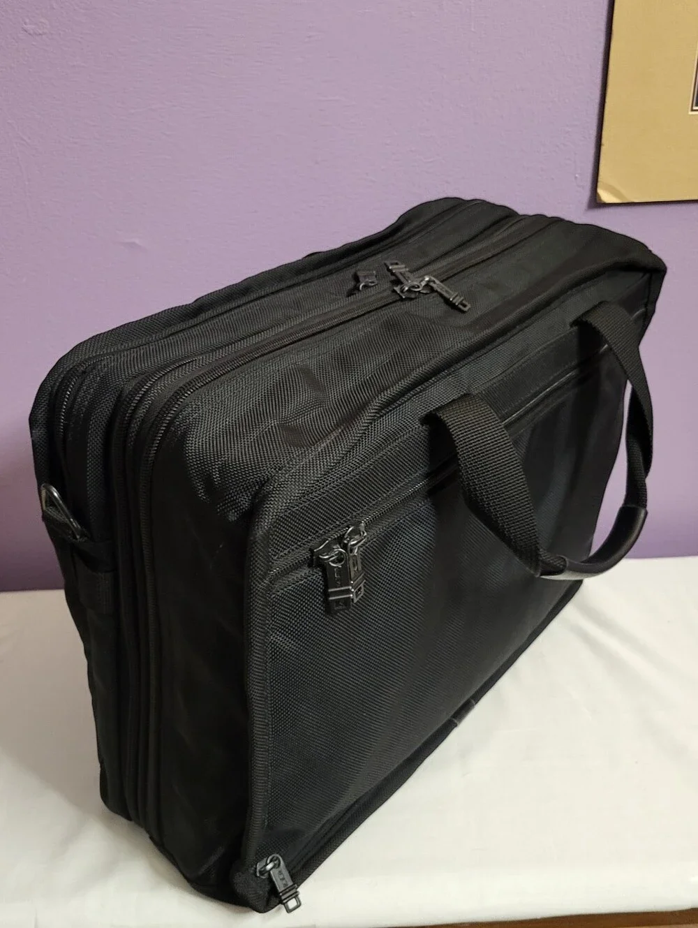 TUMI Alpha Deluxe Shoulder Messenger Bag Multi-Pocket BRIEFCASE Organizer 2621D3